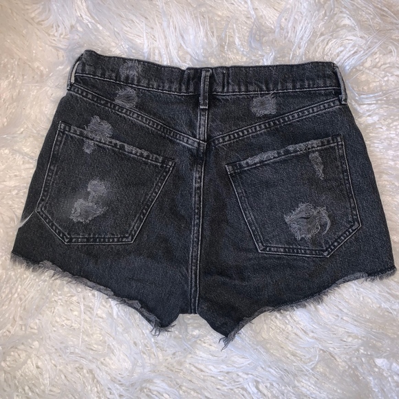 🔻Agolde - Black Denim Shorts - Picture 2 of 5